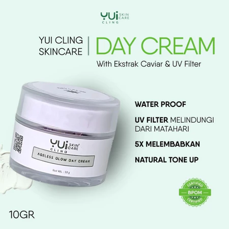 YUI Cling Ageless Glow Day Cream Krim Siang dengan 5X Ceramide & Ekstrak Kaviar 2